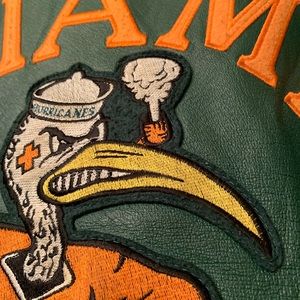 Vintage Miami Hurricanes Leather Jacket.  1980’s.